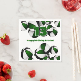 Guardanapo De Papel basquete preto verde raparigas festas de esporte r