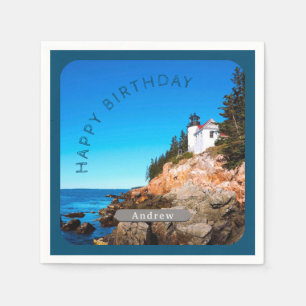 Guardanapo De Papel Bass Harbor Lighthouse Aadia Acadia NP