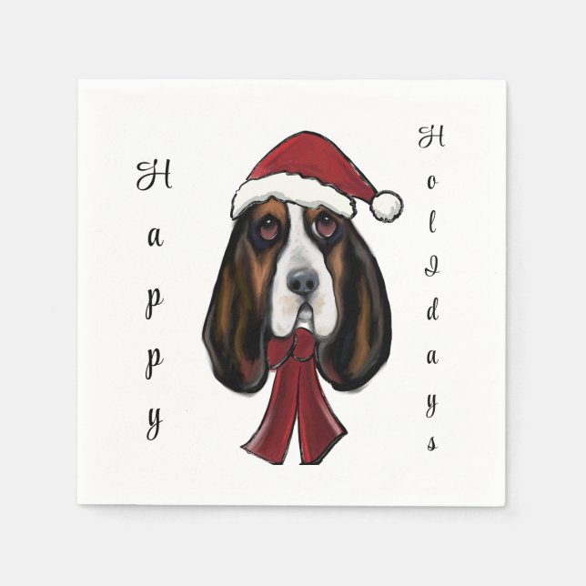 Guardanapo De Papel Basset Hound (Frente)