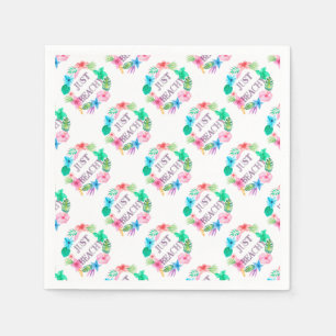 Guardanapo De Papel Basta Beachy Tropical Flower Luau Party