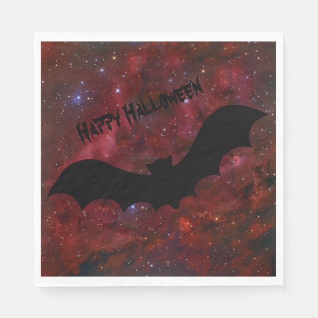 Guardanapo De Papel Bat Bloody Red Sky Halloween Napkins (Frente)