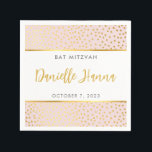 Guardanapo De Papel Bat Mitzvah, bolinhas de ouro cor-de-rosa, fofinha<br><div class="desc">pelo kat massard >> WWW.SIMPLYSWEETPAPERIE.COM << Deor do Partido e / ou marca comercial no seu melhor - imagem distribuindo esses bebês em um mercado com seus doces benefícios! Prática e publicidade - BOOM!!</div>