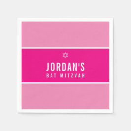 Guardanapo De Papel BAT MITZVAH — estrela rosa simples e bonito modern