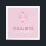 Guardanapo De Papel BAT MITZVAH - moderna estrela rosa bonito<br><div class="desc">por kat massard >> WWW.SIMPLYSWEETPAPERIE.COM <<<</div>