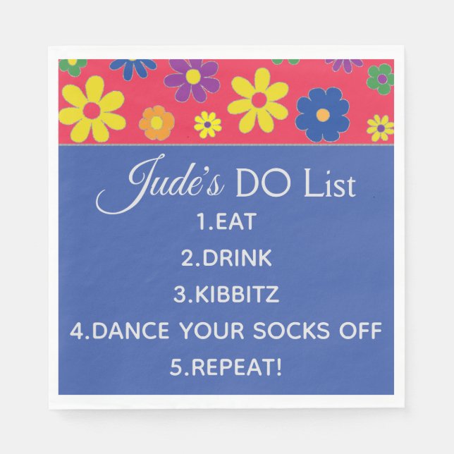 Guardanapo De Papel Bat ou Bar Mitzvah Flageou Napkins (Frente)