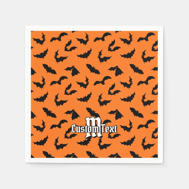 Guardanapo De Papel Bat Silhouettes Pattern (Frente)