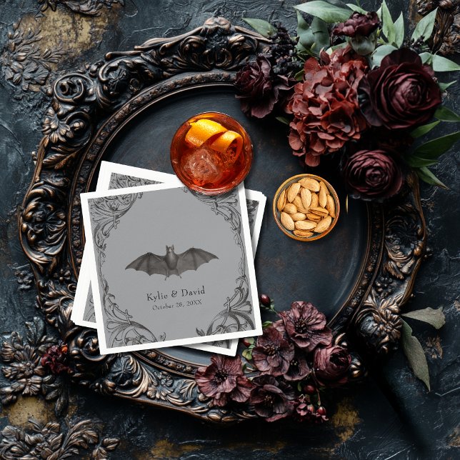 Guardanapo De Papel Bat Vitoriano Até Casamento de Cinzas e Negra Mort (Criador carregado)