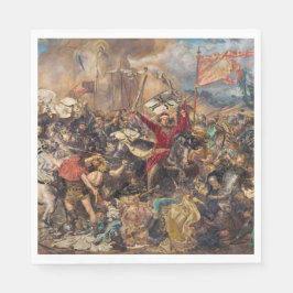 Guardanapo De Papel Batalha de Grunwald (cena militar medieval) (guerr