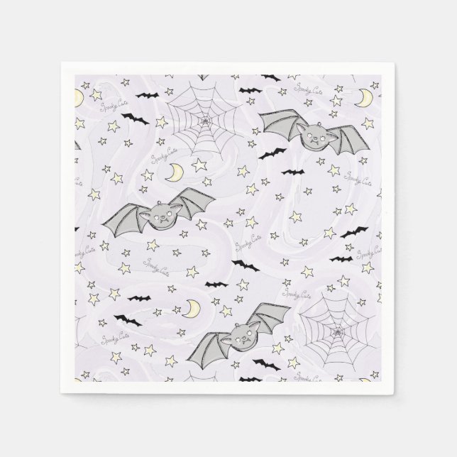 Guardanapo De Papel Batata Roxa, Estrelas e Luas Estranhosas (Frente)
