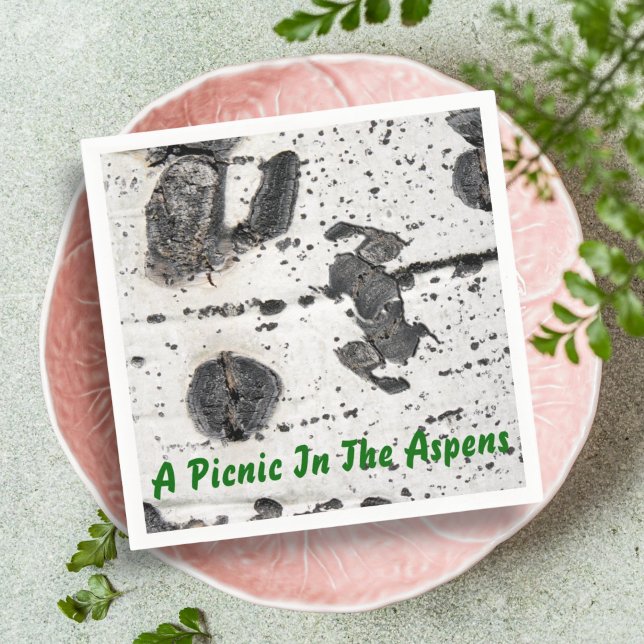 Guardanapo De Papel Bater no Latido Fechar Fotografia (paper napkin design of white Aspen tree bark)