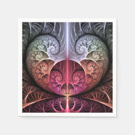 Guardanapo De Papel Batida cardíaca, Abstrato Surreal Fantasy Arte Fra