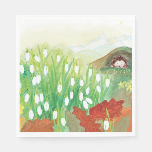 Guardanapo De Papel Batidas de neve e um porco (Frente)