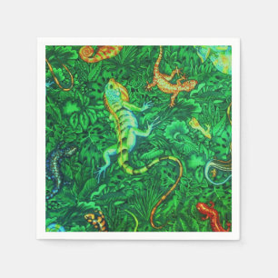 Guardanapo De Papel Batik dos lagartos