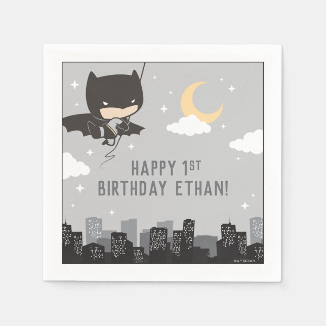 Guardanapo De Papel Batman Super Hero Primeiro Aniversário Napkins (Frente)