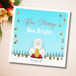 Guardanapo De Papel Be Merry. Be Bright. Christmas Beekeeper Santa