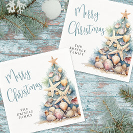 Guardanapo De Papel Beach Christmas Party