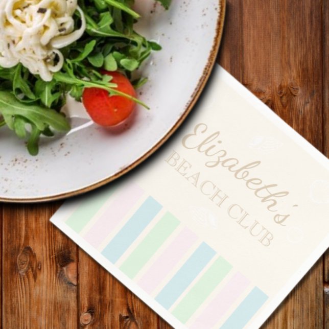 Guardanapo De Papel Beach Club Birthday (Criador carregado)