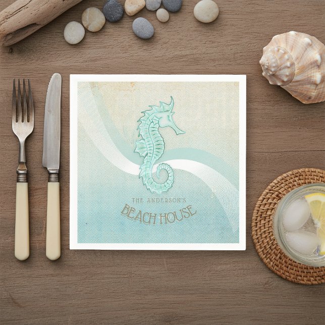 Guardanapo De Papel Beach House Mar Aqua Blue ID623 (Criador carregado)