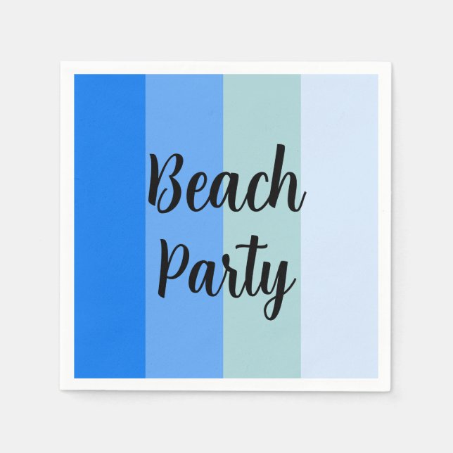 Guardanapo De Papel Beach Vibes, Blue Stripes (Frente)