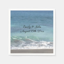 Beach Waves Weding Napkin