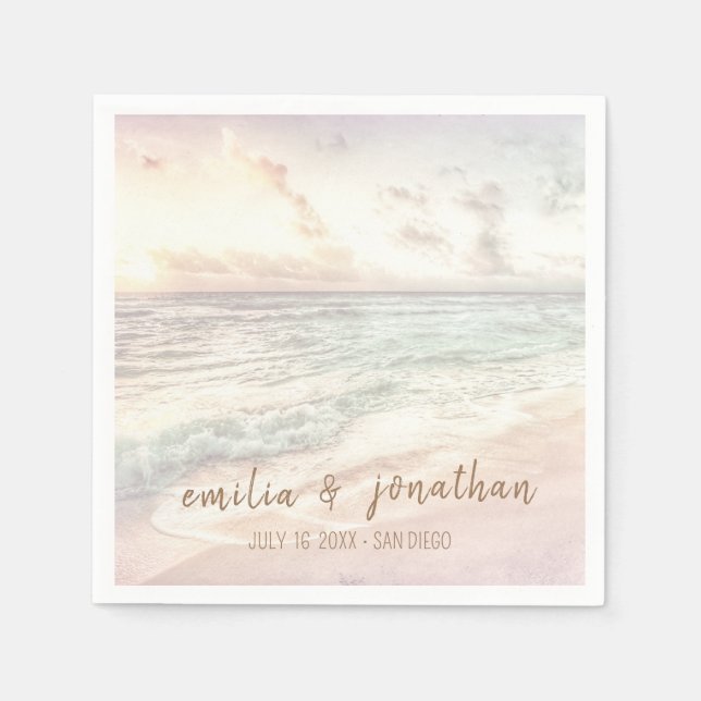 Guardanapo De Papel Beach Wedding | Seaside Wedding (Frente)