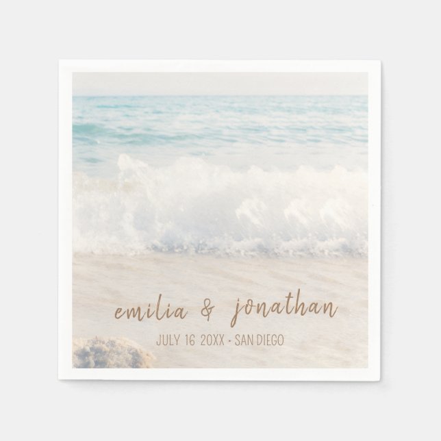 Guardanapo De Papel Beach Wedding | Seaside Wedding (Frente)