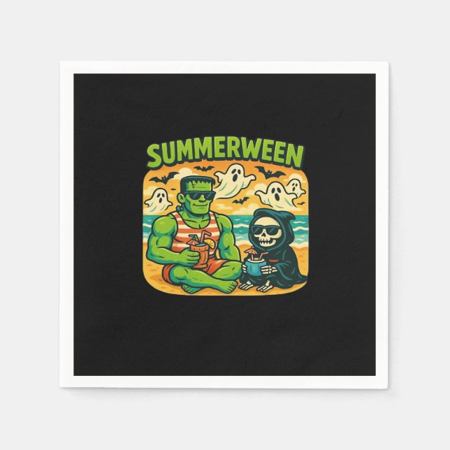 Guardanapo De Papel Beachside Boogeymen - Retro Summerbetween Vibes Cl (Frente)