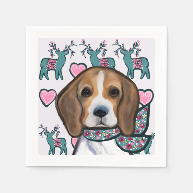 Guardanapo De Papel Beagle       (Frente)