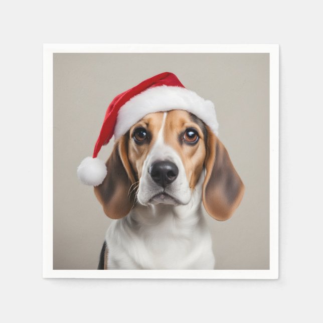 Guardanapo De Papel Beagle Christmas (Frente)
