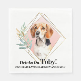 Guardanapo De Papel Beagle Dog Pet Wedding Napkins com Cães Foto
