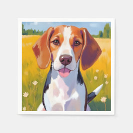 Guardanapo De Papel Beagle Dog Watercolor Pet Painting
