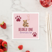 Bearly One | Urso Teddy Marrom Primeiro Aniversári