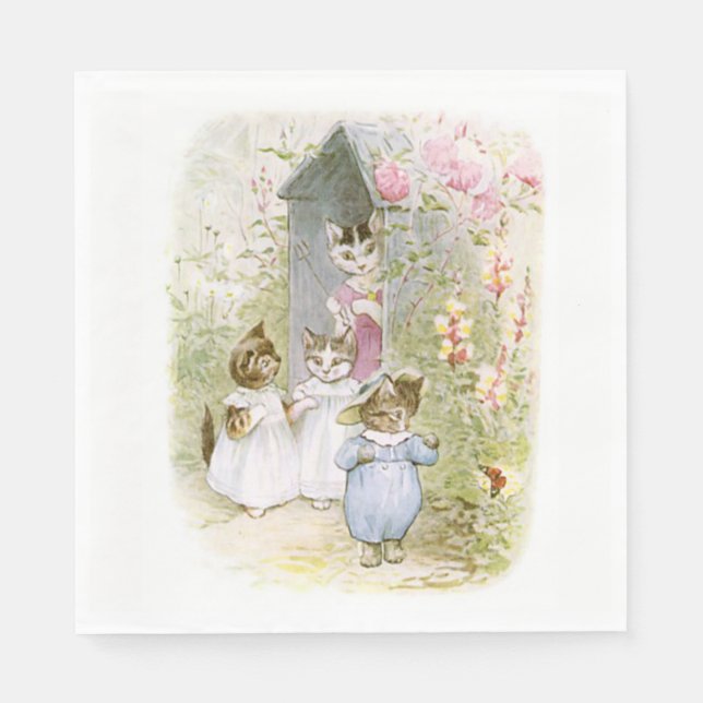 Guardanapo De Papel Beatrix Potter, Mittens Kitten, (Frente)