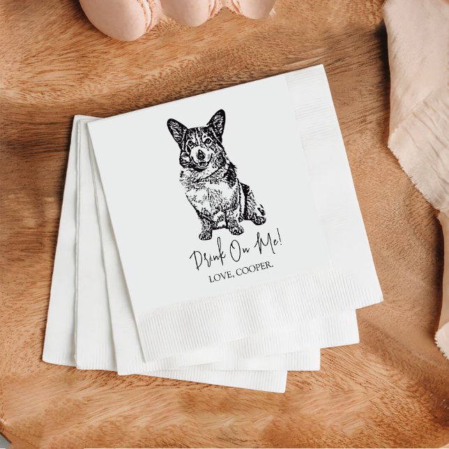 Guardanapo De Papel Beba Em Mim Cachorro Coquetel Costumado Napkin (Criador carregado)