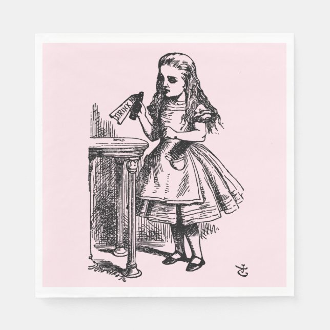 Guardanapo De Papel Beba-me (Aventuras de Alice no País das Maravilhas (Frente)