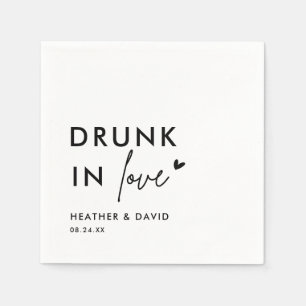 Guardanapo De Papel Bebado Apaixonado Casamento Personalizado Napkins
