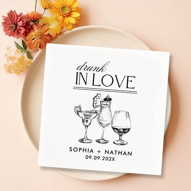 Guardanapo De Papel Bebado Apaixonado Por Vinhos Personalizados Casame (Criador carregado)