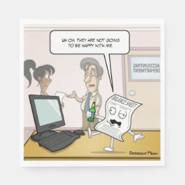 Guardanapo De Papel Bebado Contabilístico do Balanço de Punny Party Na