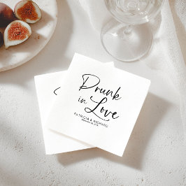 Guardanapo De Papel Bêbado de Amor Caligrafia Moderna Casamento