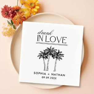 Guardanapo De Papel Bebado No Amor Casamento Personalizado De Praia
