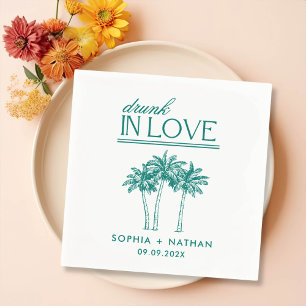 Guardanapo De Papel Bebado No Amor Casamento Personalizado De Praia