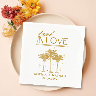 Guardanapo De Papel Bebado No Amor Casamento Personalizado De Praia
