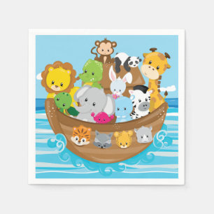 Guardanapo De Papel Bebê animais arca de   Noah