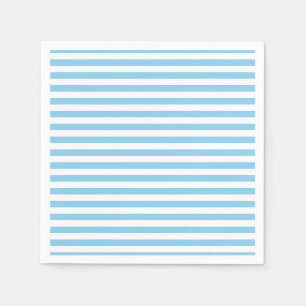Guardanapo De Papel Bebê Azul e Branco Médio Horiz. Papel de stripes