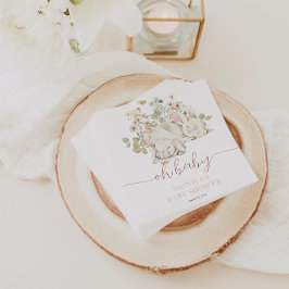 Guardanapo De Papel Bebê coelho é uma garota flor selvagem