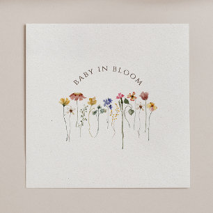 Guardanapo De Papel Bebê Colorido De Flor Selvagem Em Chá de fraldas D