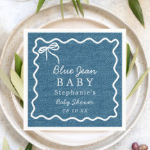 Bebê de Jeans Azul Chá de Bebê Denim