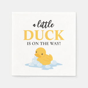 Guardanapo De Papel Bebê de Pato Amarelo no Caminho da Festa Napkin