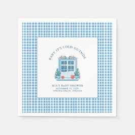 Guardanapo De Papel Bebê É Frio Fora do Chá de fraldas de inverno