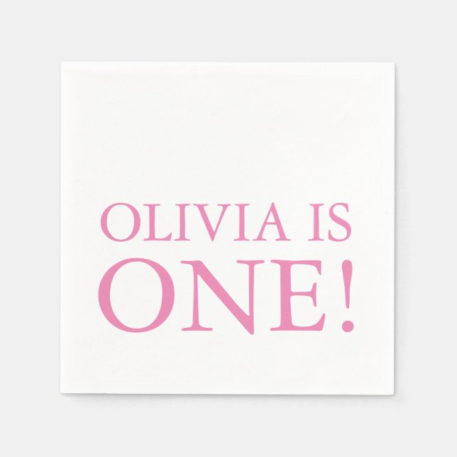 Guardanapo De Papel Bebê é uma primeira Festa de aniversário personali (Frente)